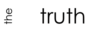 the biztruth logo white & black