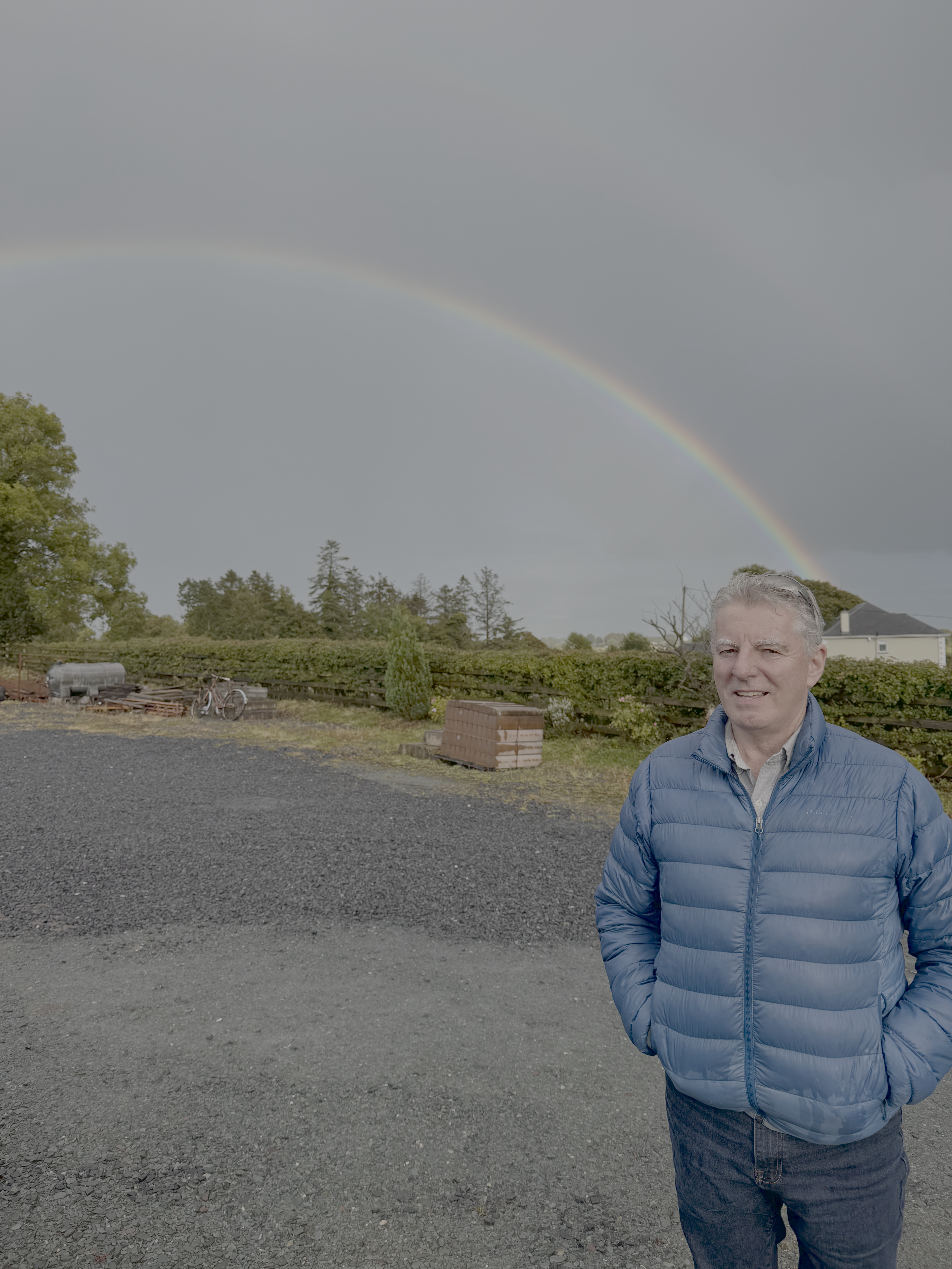 Frank at the end of a (double!) rainbow